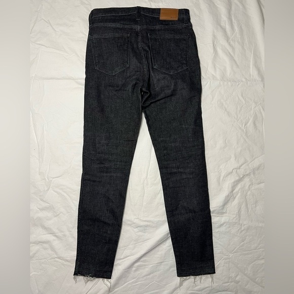 Madewell 10” High Rise Skinny Black Denim Jeans Size 27 - Picture 3 of 14